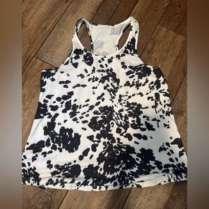 Western Cow Print Racerback Tank Top Size Medium